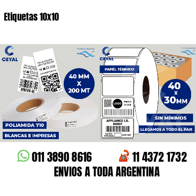 Etiquetas 10x10