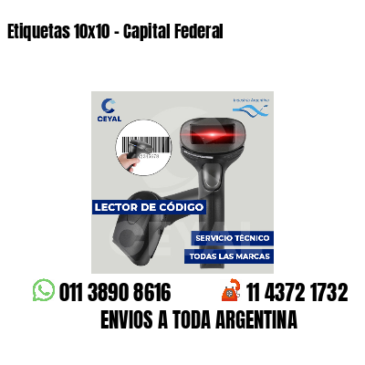 Etiquetas 10x10 - Capital Federal