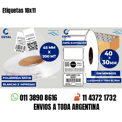 Etiquetas 10x11