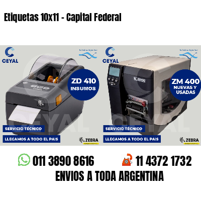 Etiquetas 10x11 - Capital Federal