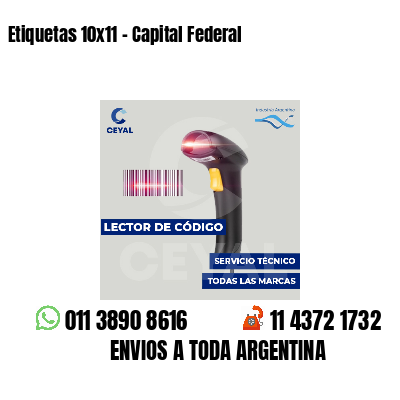 Etiquetas 10x11 - Capital Federal