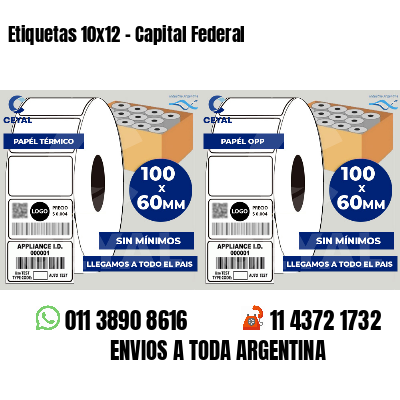 Etiquetas 10x12 - Capital Federal