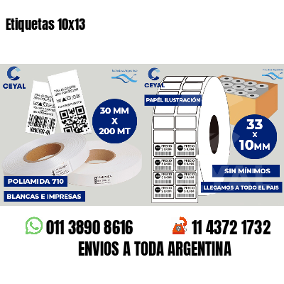 Etiquetas 10x13