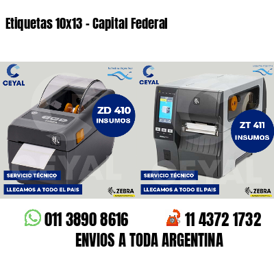 Etiquetas 10x13 - Capital Federal