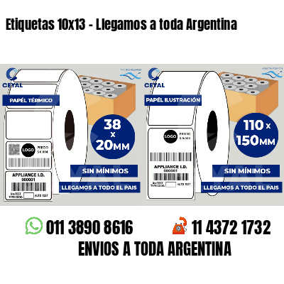 Etiquetas 10x13 - Llegamos a toda Argentina