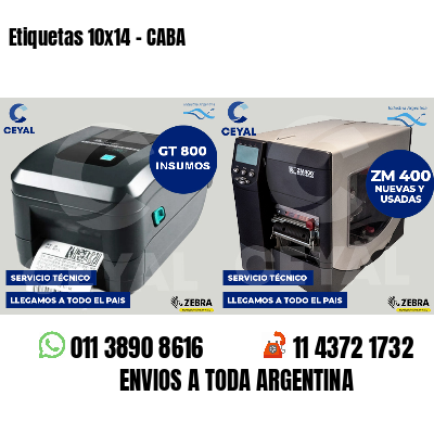 Etiquetas 10x14 - CABA