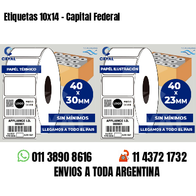 Etiquetas 10x14 - Capital Federal