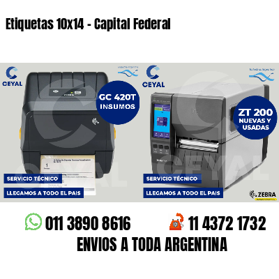 Etiquetas 10x14 - Capital Federal