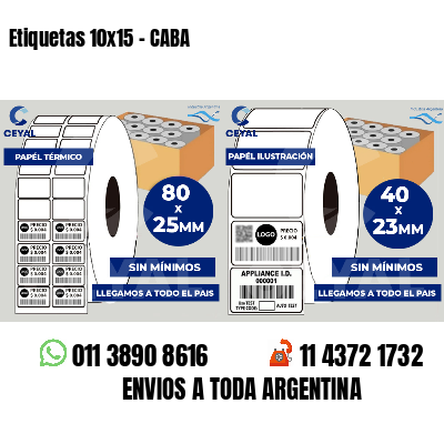 Etiquetas 10x15 - CABA