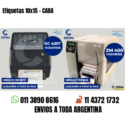 Etiquetas 10x15 - CABA