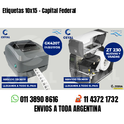 Etiquetas 10x15 - Capital Federal