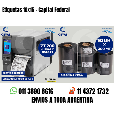 Etiquetas 10x15 - Capital Federal