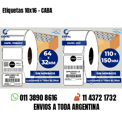 Etiquetas 10x16 - CABA