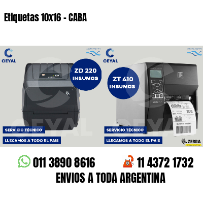 Etiquetas 10x16 - CABA