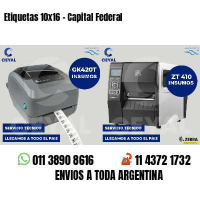 Etiquetas 10x16 - Capital Federal