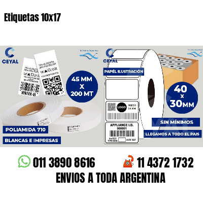 Etiquetas 10x17