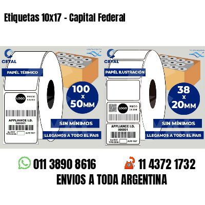 Etiquetas 10x17 - Capital Federal