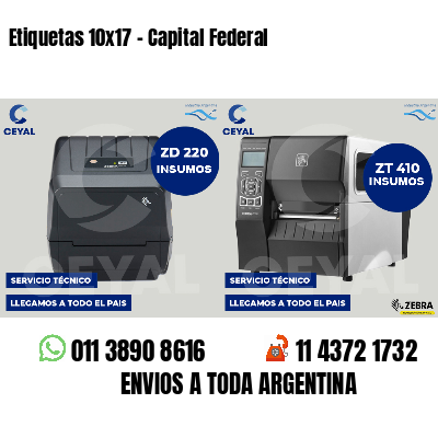 Etiquetas 10x17 - Capital Federal