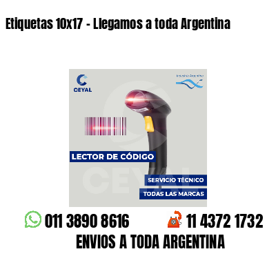 Etiquetas 10x17 - Llegamos a toda Argentina