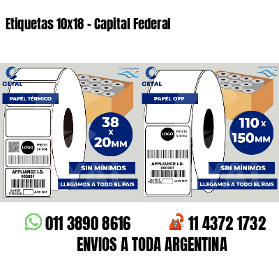 Etiquetas 10x18 - Capital Federal