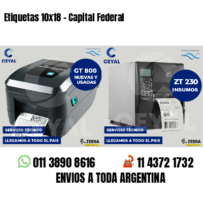 Etiquetas 10x18 - Capital Federal