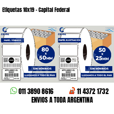 Etiquetas 10x19 - Capital Federal