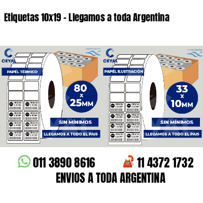 Etiquetas 10x19 - Llegamos a toda Argentina