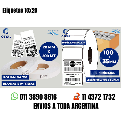 Etiquetas 10x20