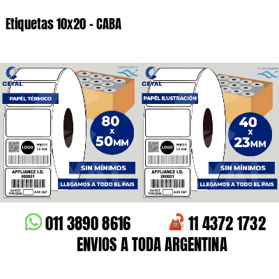 Etiquetas 10x20 - CABA