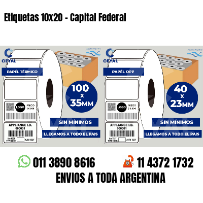 Etiquetas 10x20 - Capital Federal