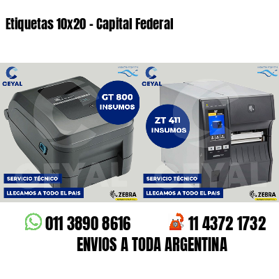 Etiquetas 10x20 - Capital Federal