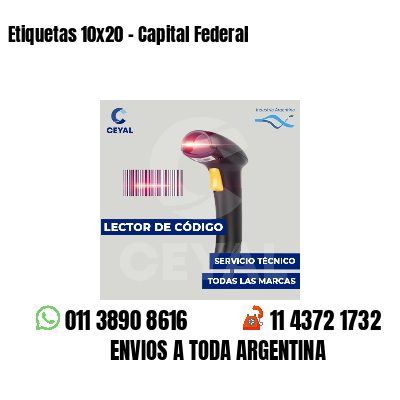 Etiquetas 10x20 - Capital Federal