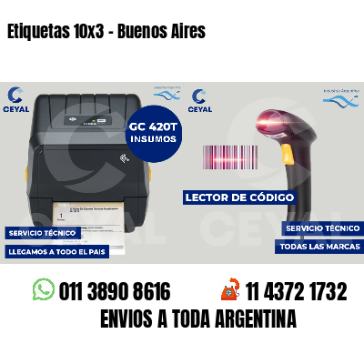 Etiquetas 10x3 - Buenos Aires