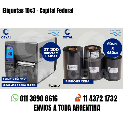 Etiquetas 10x3 - Capital Federal