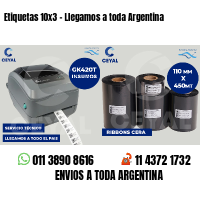 Etiquetas 10x3 - Llegamos a toda Argentina