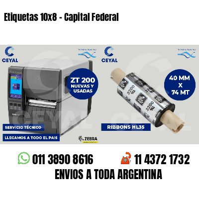 Etiquetas 10x8 - Capital Federal