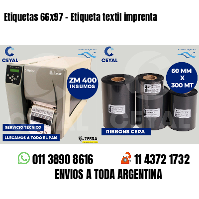 Etiquetas 66x97 - Etiqueta textil imprenta