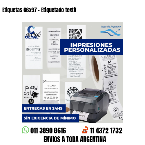 Etiquetas 66x97 - Etiquetado textil