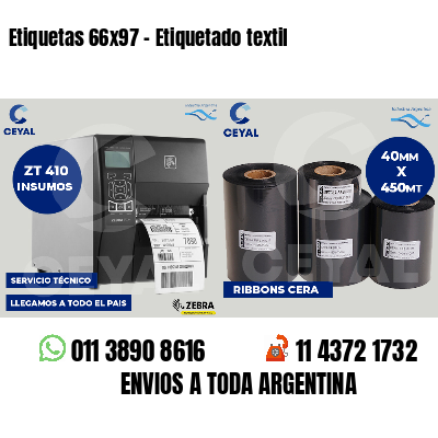 Etiquetas 66x97 - Etiquetado textil