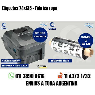 Etiquetas 74x135 - Fábrica ropa