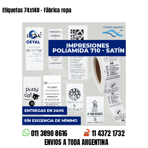 Etiquetas 74x140 - Fábrica ropa