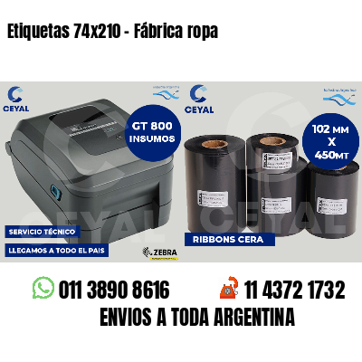 Etiquetas 74x210 - Fábrica ropa