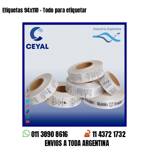 Etiquetas 94×110 – Todo para etiquetar