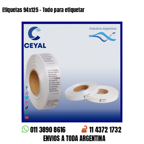 Etiquetas 94×125 – Todo para etiquetar