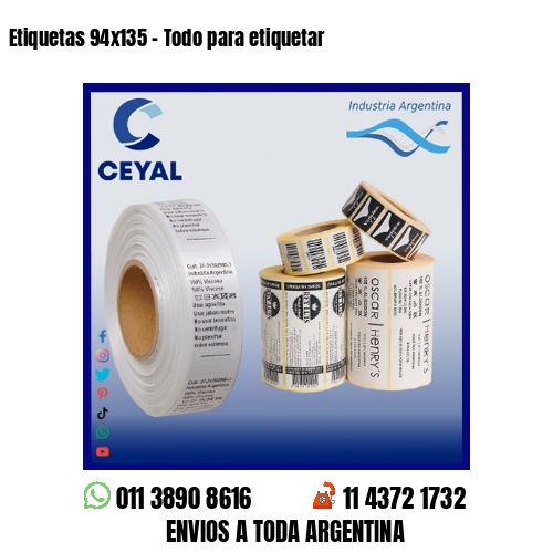 Etiquetas 94×135 – Todo para etiquetar