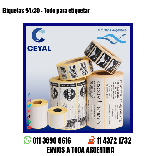 Etiquetas 94×30 – Todo para etiquetar