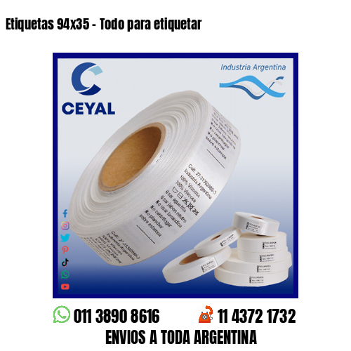 Etiquetas 94×35 – Todo para etiquetar