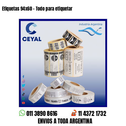 Etiquetas 94×60 – Todo para etiquetar