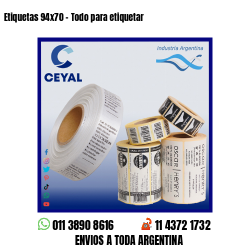 Etiquetas 94×70 – Todo para etiquetar