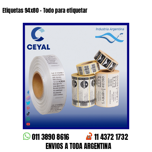 Etiquetas 94×80 – Todo para etiquetar